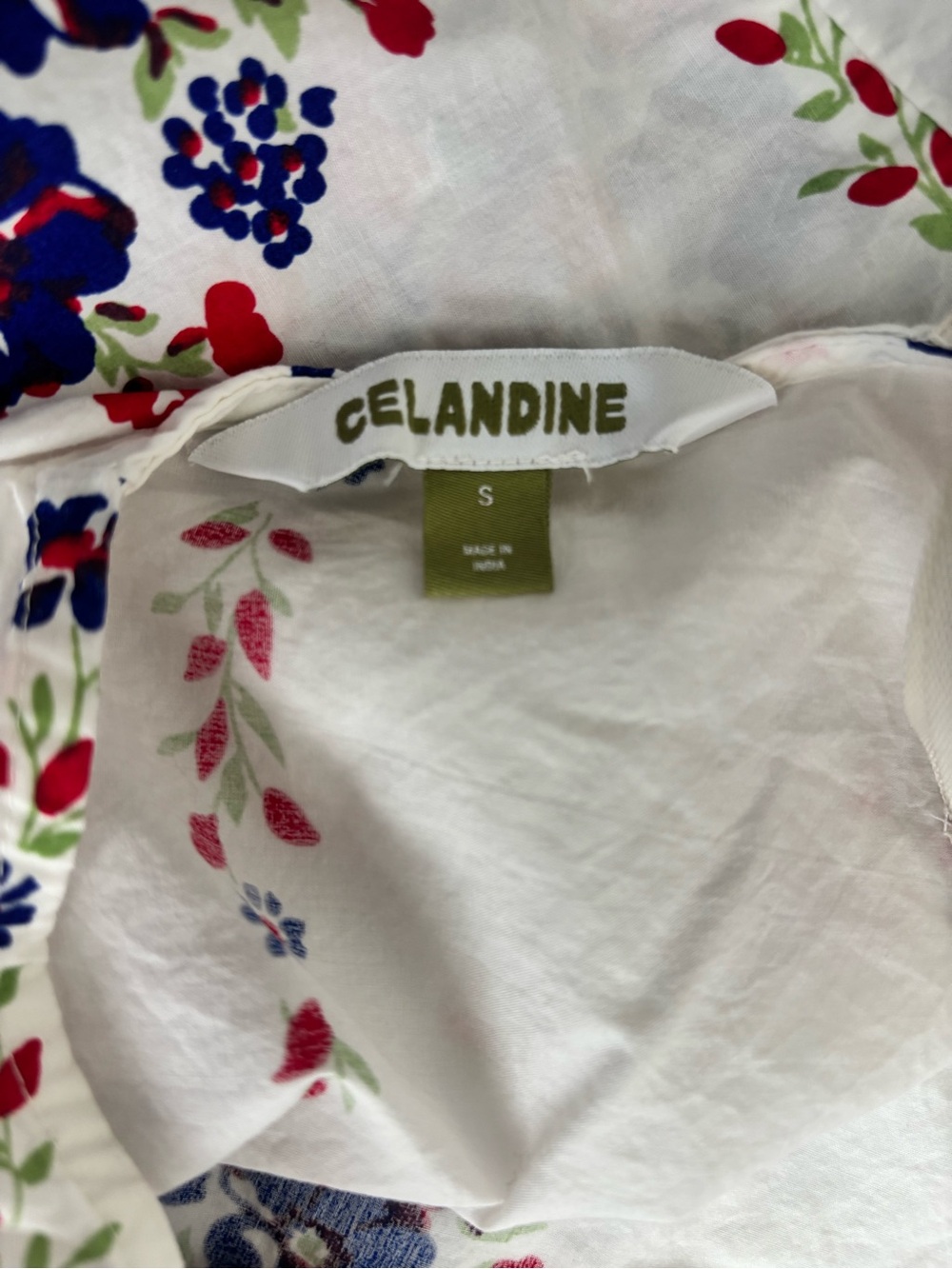 Celandine White Floral Cotton Dress - Small